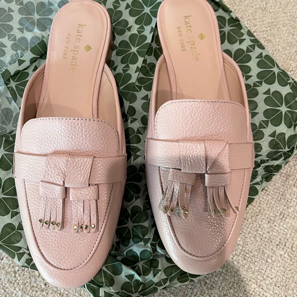 Kate Spade Berkeley Tassel Mule - Color is Light Pink almost Blush color